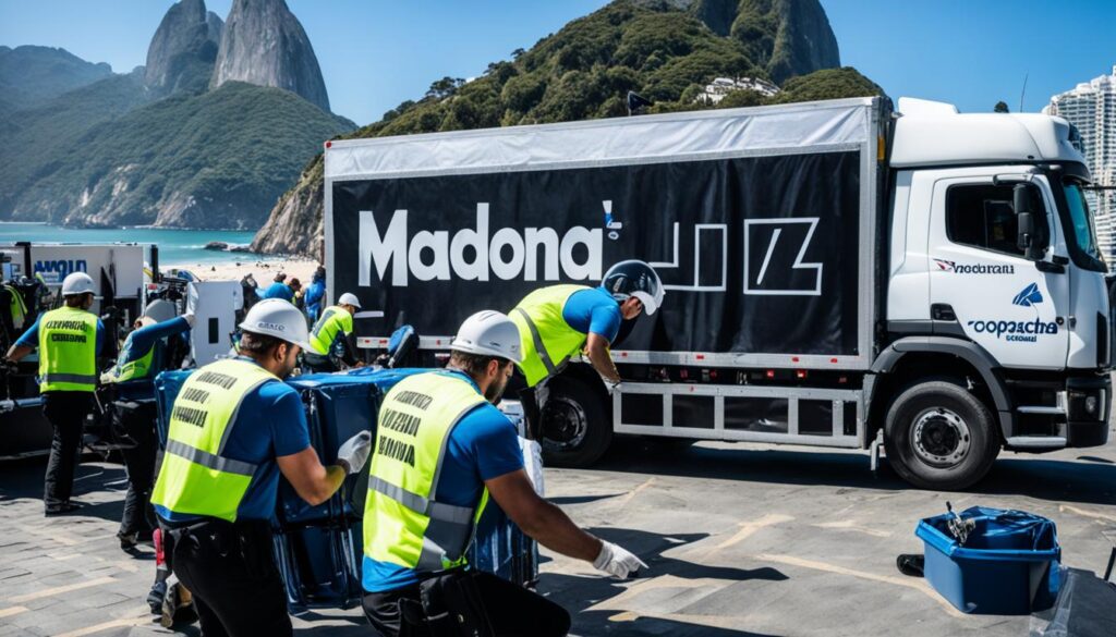 Preparativos Logísticos Espetáculo Madonna